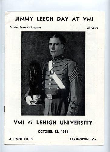 1956 Vmi Virginia Military Institute Vs Lehigh University College