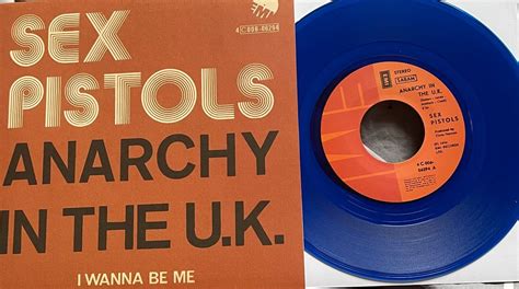 Sex Pistols ‎ Anarchy In The Uk 7 Blue Vinyl Belgian Ps Near Mint Ebay