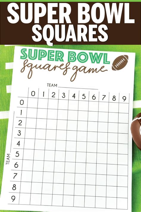 Free Printable Super Bowl Squares Game Board Perfect For Any Some