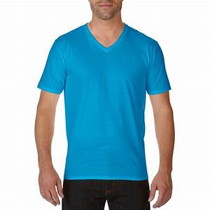 Gildan Mens Premium Cotton V Neck Short Sleeve T Shirt Ebay