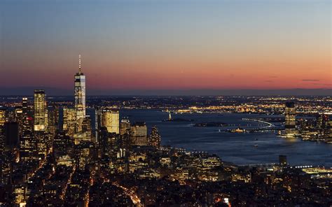Download Wallpaper 1680x1050 City Night Buildings Sky New York 16