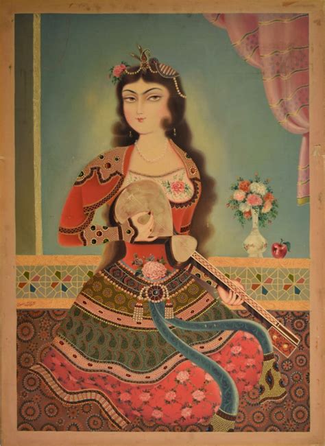 seated persian woman from the collection of anderson gallery bsu artwork archive