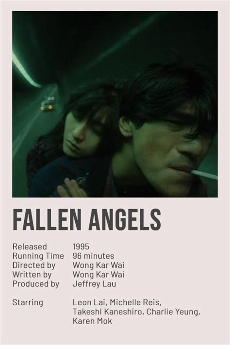 Fallen Angels Minimalist Asian Movie Poster Sad Movies Good Movies To