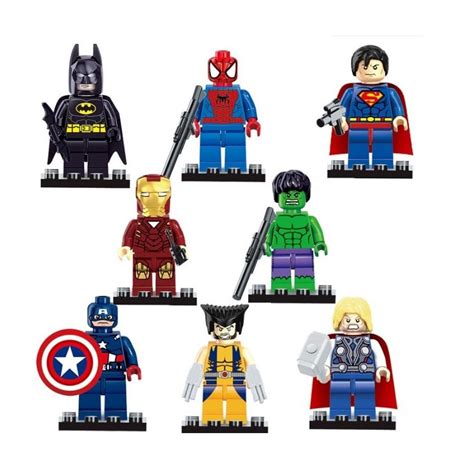 Avengers Marvel Dc Super Heroes Series 8 Pcsset Action Mini Figures