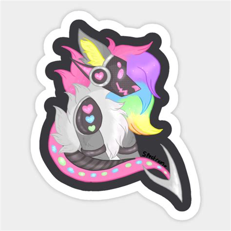 Rainbow Protogen Furry Sticker Teepublic Au