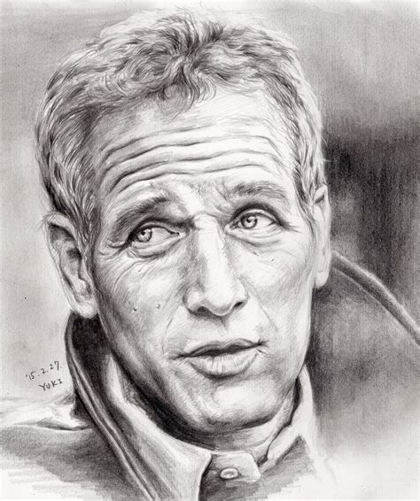 Paul Newman Pencil B Dibujos De Famosos Pinturas De Famosos Retratos