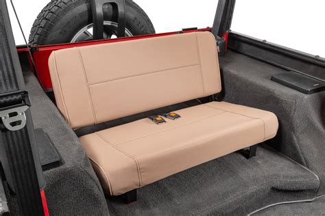 Rugged Ridge Fixed Vinyl Rear Seat For 76 95 Jeep Cj And Wrangler Yj In