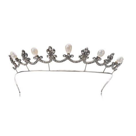 Natural Pearl And Diamond Tiara Magnificent Jewels And Noble Jewels