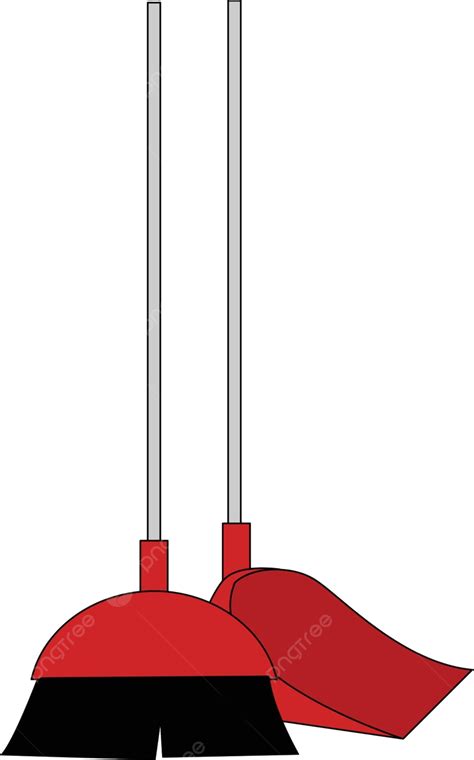 Vector Or Color Illustration Depicting A Broom And Dustpan Vector Dust