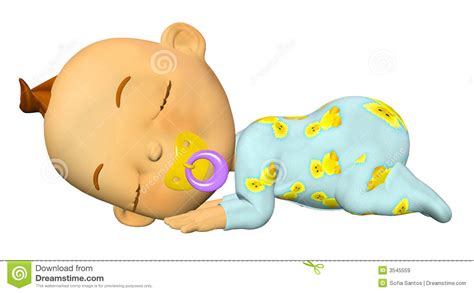 Baby Cartoon Sleeping Royalty Free Stock Images Image 3545559