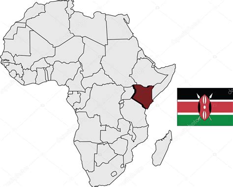 Kenya Map And Flag — Stock Vector © Ajlber 12315450