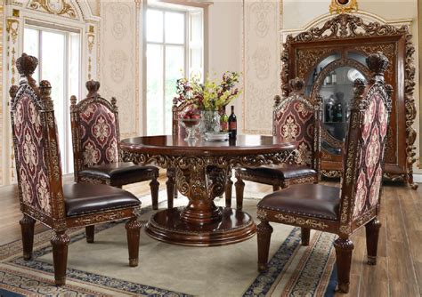 Hd 1804 Homey Design Round Dining Table Victorian Style