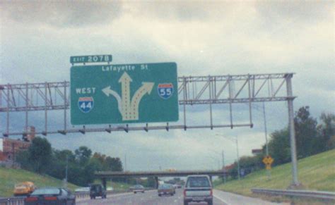 Interstate 55 North At Exit 207b I 44 Westlafayette St Exits 1989