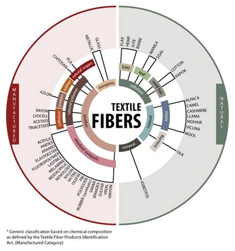 Textile Fiber Infographic Showing The Source Of Each Material
