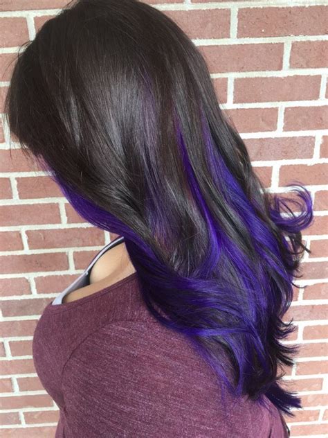 Purple Peek A Boo Haircolor Mastylist Hairsalon Hair Color Purple