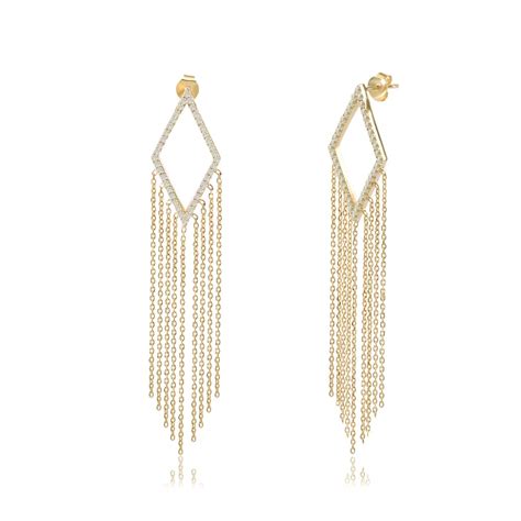 Ingenious Gold Chandelier Earrings With Hanging Chains Ingenious From