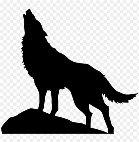 Free Download Hd Png 610 X 547 1 Howling Wolf Silhouette Png