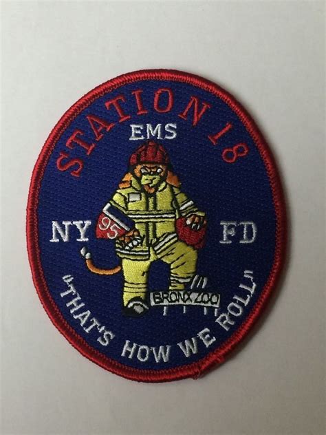 Fdny Station 18 Ems Thats How We Roll Patch Fire Dept Logo Fdny