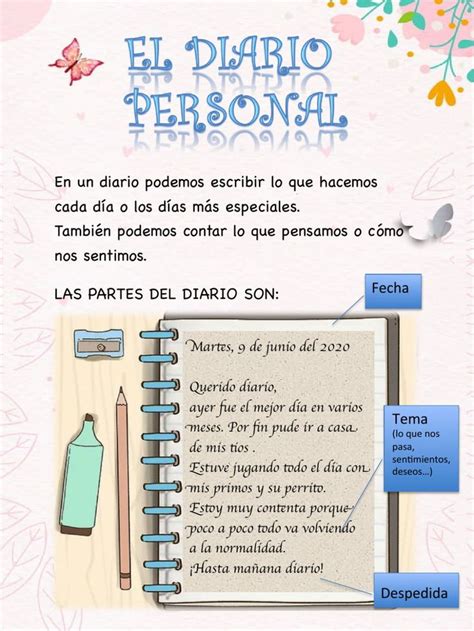 Diario Personal Worksheet Diarios Personales Escribir Diario