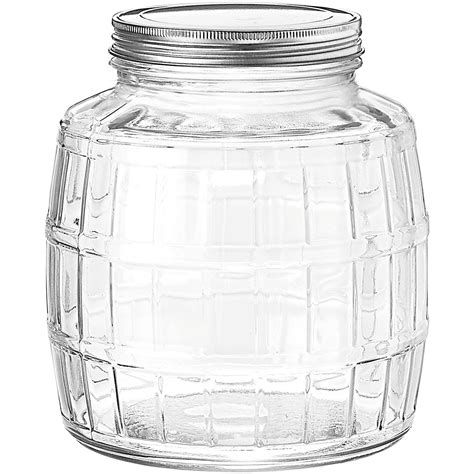 1 Gallon Barrel Glass Jar Food Storage Orgenizer Glass Canister