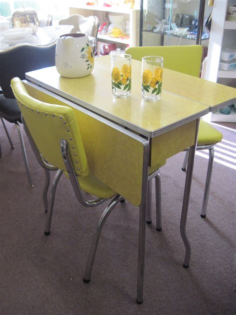 Vintage Yellow Kitchen Table Curiosocia Com