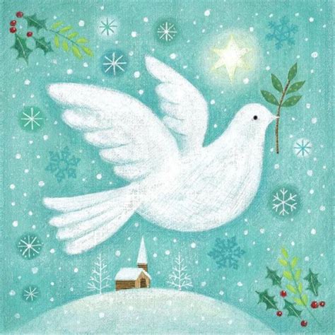 Christmas Peace Dove Art Doves Christmas Art