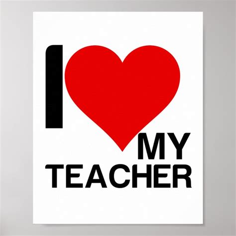 I Love My Teacher Poster Uk