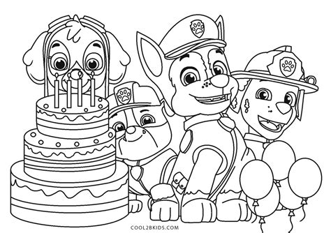 Paw Patrol Kleurplaat Verjaardag Geburstag 21 Ausmalbilder Malvorlagen