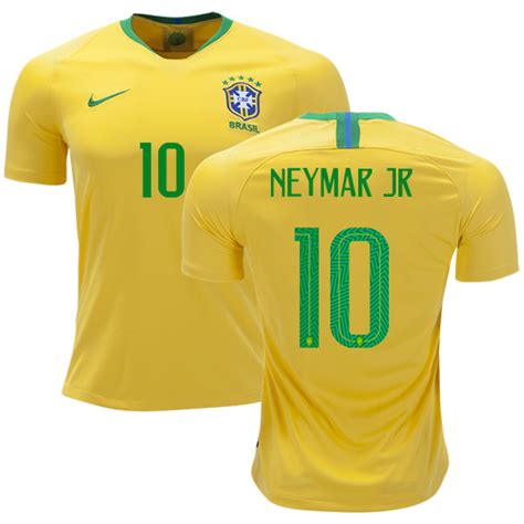 Nike Brazil 2018 Home Neymar Jr Jersey Soccer Plus