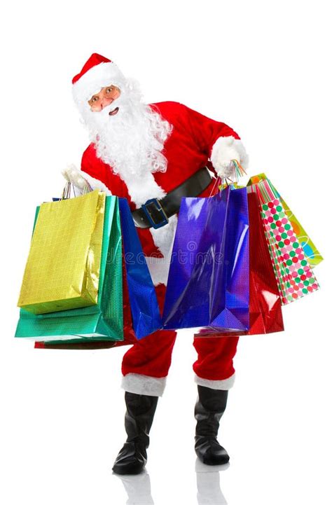 Shopping Christmas Santa Stock Image Image Of Shopper 7270593