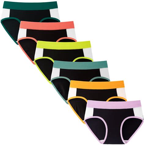 Innersy Girls Underwear Cotton Assorted Briefs Panties For Teens 6 Pack Best Sellers Plus Much