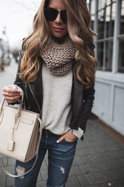 Chunky Scarf With Jacket Winter Outfits Casual Cold Winter Fashion