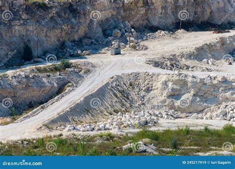 The Operating Huge Quarry For The Extraction Of Stone Natural