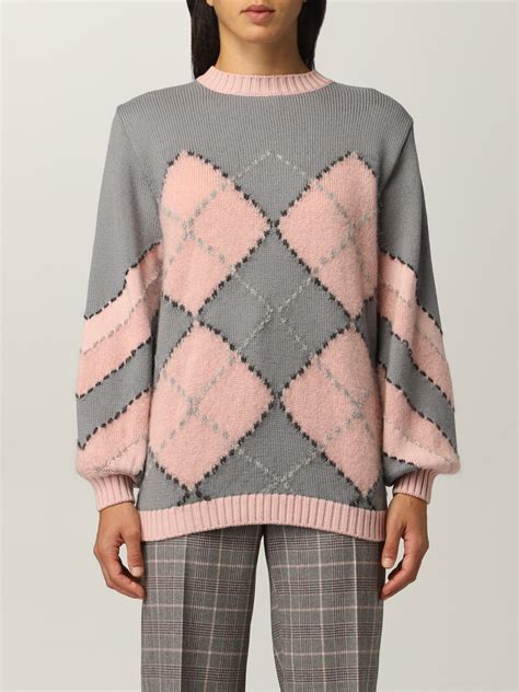 Alberta Ferretti Jacquard Virgin Wool Sweater Multicolor Alberta
