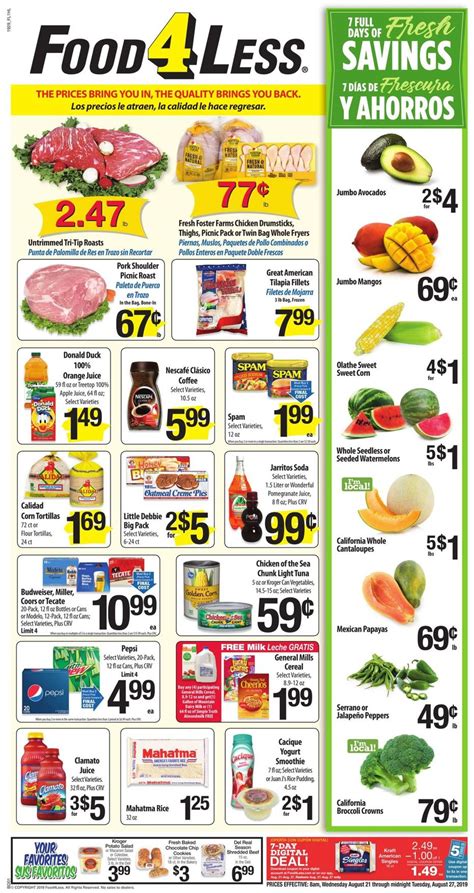 Food 4 less weekly ad and coupons in melrose park il and the surrounding area. Food 4 Less Current weekly ad 08/21 - 08/27/2019 ...