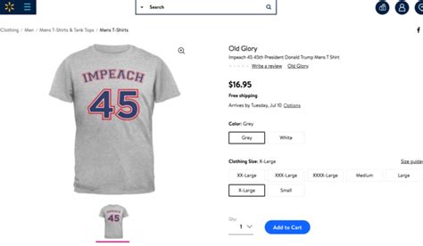 Walmart Shares Rebound On Tuesday Retailer Removes Impeach 45 Apparel From Its Website
