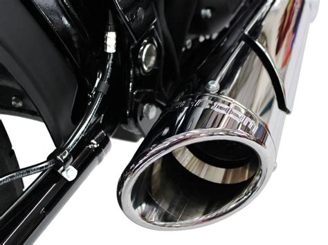 Combat Shorty 2 Into 1 Exhaust Chrome With Chrome End Cap Fits