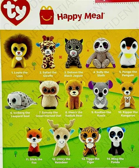 Mcdonalds 2021 Ty Teenie Beanie Boo S Happy Meal Set Of 14 Sealed Toys Brand New Ebay