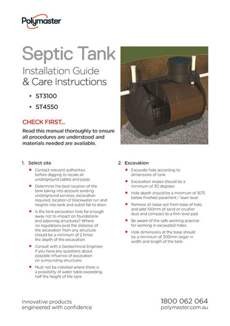 3100l Septic Tank 10 Min Installation Asnzs Certified Polymaster