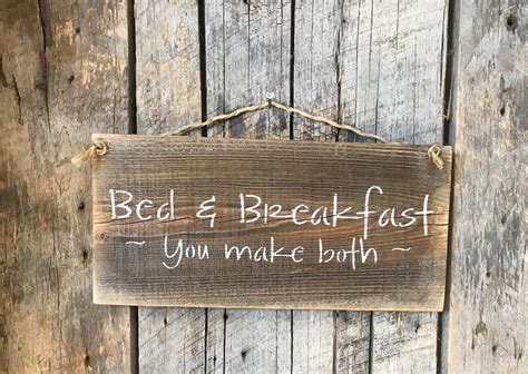 Bed And Breakfast Sign Funny Bedroom Signs Breakfast Bar Etsy