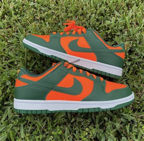 In Hand Look At The Nike Dunk Low Miami Hurricanes Sneakers Cartel