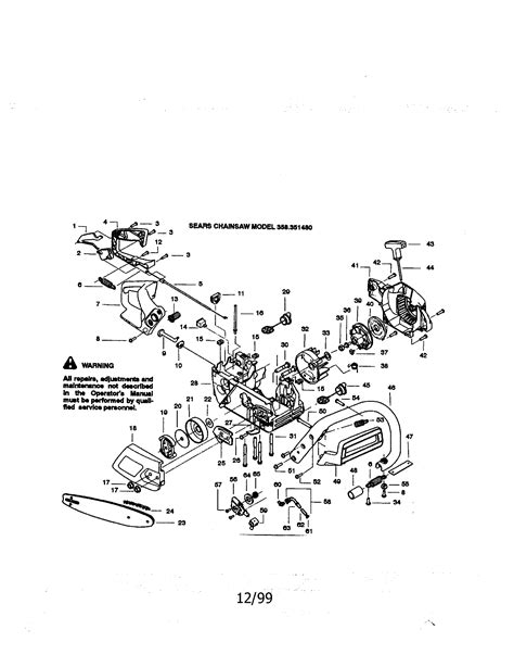 Craftsman 42cc Chainsaw Parts Diagram