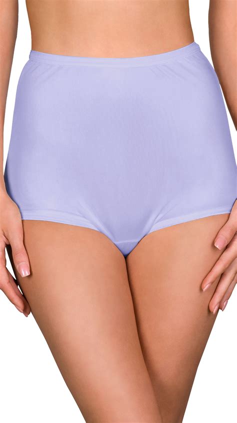 women s nylon full cut brief panties shadowline lingerie