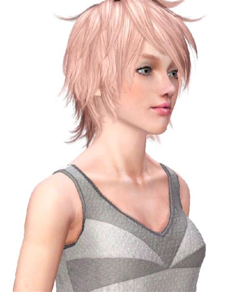 Pink And Fluffy Hairstyle 005 By Kijiko Sims 3 Hairs