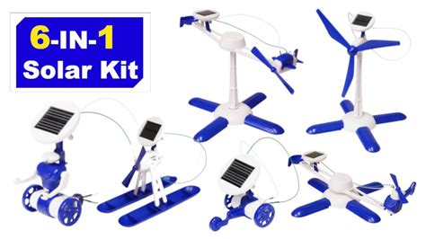 6 In 1 Solar Robot Kit Educational Diy Build Youtube