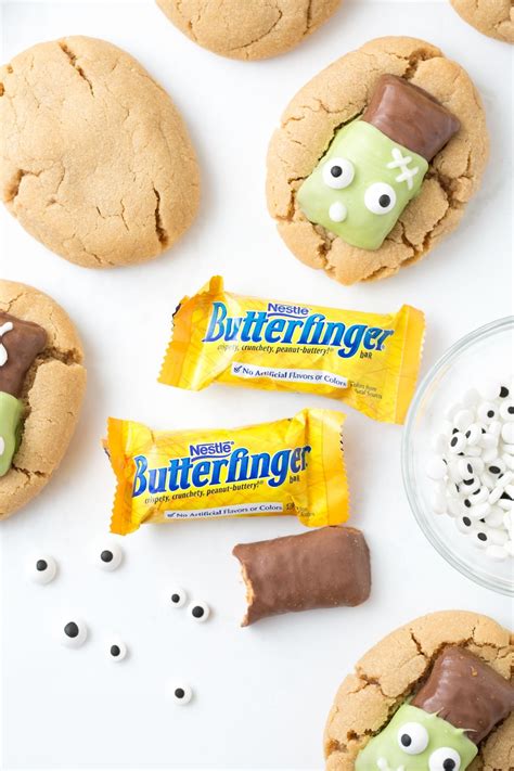 Frankenstein Butterfinger Halloween Cookies A Perfect Halloween Treat