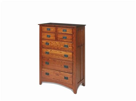 Amish Deluxe Craftsman Mission Chest Of Drawers Amish Furniture