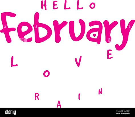 Hello February February In Love Pink Color February Month Happy