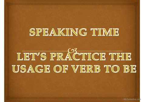 Verb To Be Oral Activity General R English Esl Powerpoints