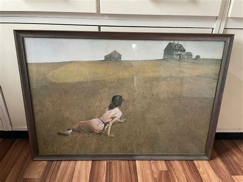 Andrew Wyeth Christinas World Print Large Framed Mid Century Art Work